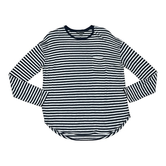 Vince Long Sleeves Striped Lightweight T Shirt Size M - Picture 4 of 10